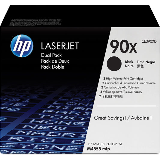 HP 90X (CE390XD) Original Toner Cartridge - Dual Pack - Black