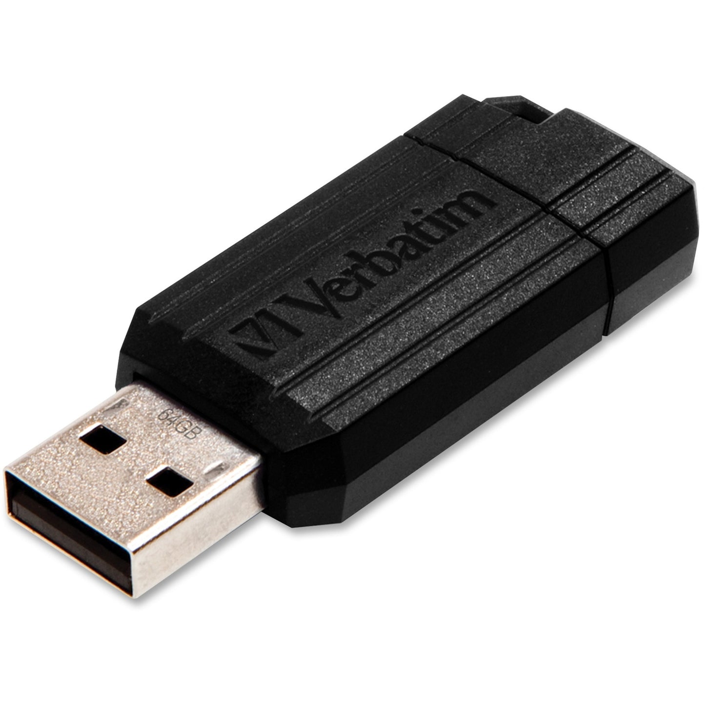 Verbatim 64GB Pinstripe USB Flash Drive - Black