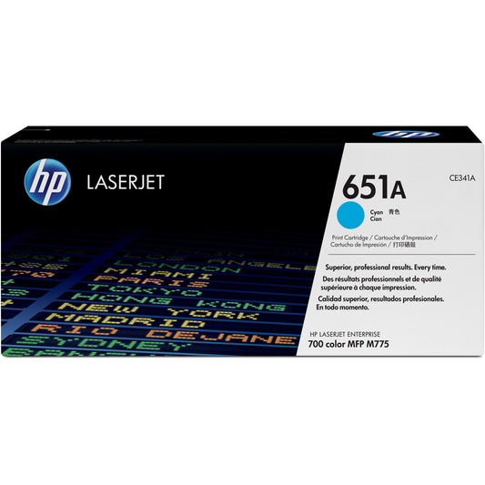 HP 651A (CE341A) Original Toner Cartridge - Single Pack - Cyan