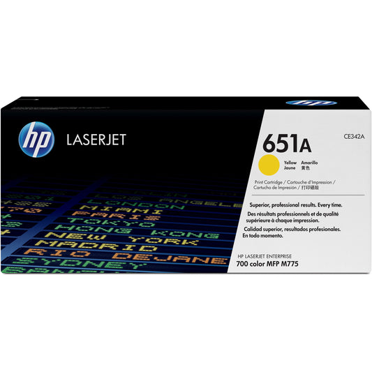 HP 651A (CE342A) Original Toner Cartridge - Single Pack - Yellow