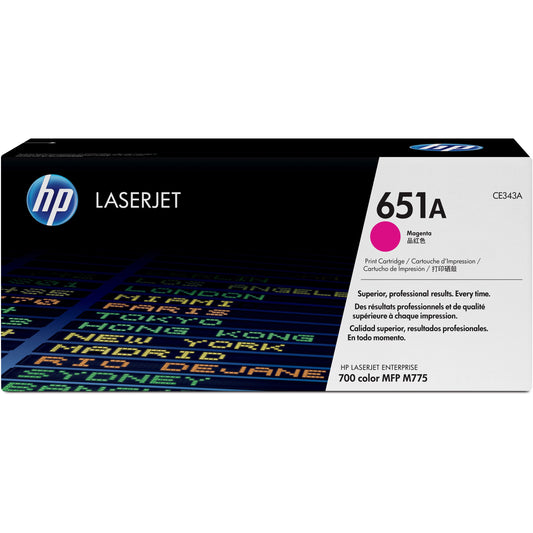 HP 651A (CE343A) Original Toner Cartridge - Single Pack - Magenta