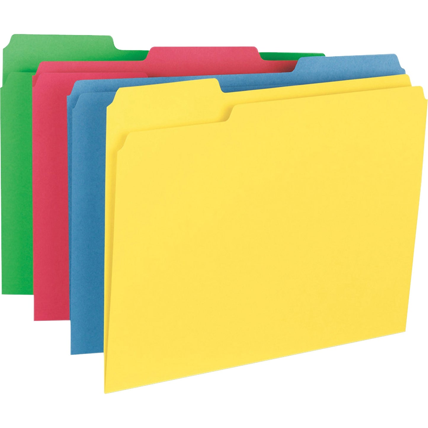 Business Source 1/3 Tab Cut Letter Recycled Top Tab File Folder