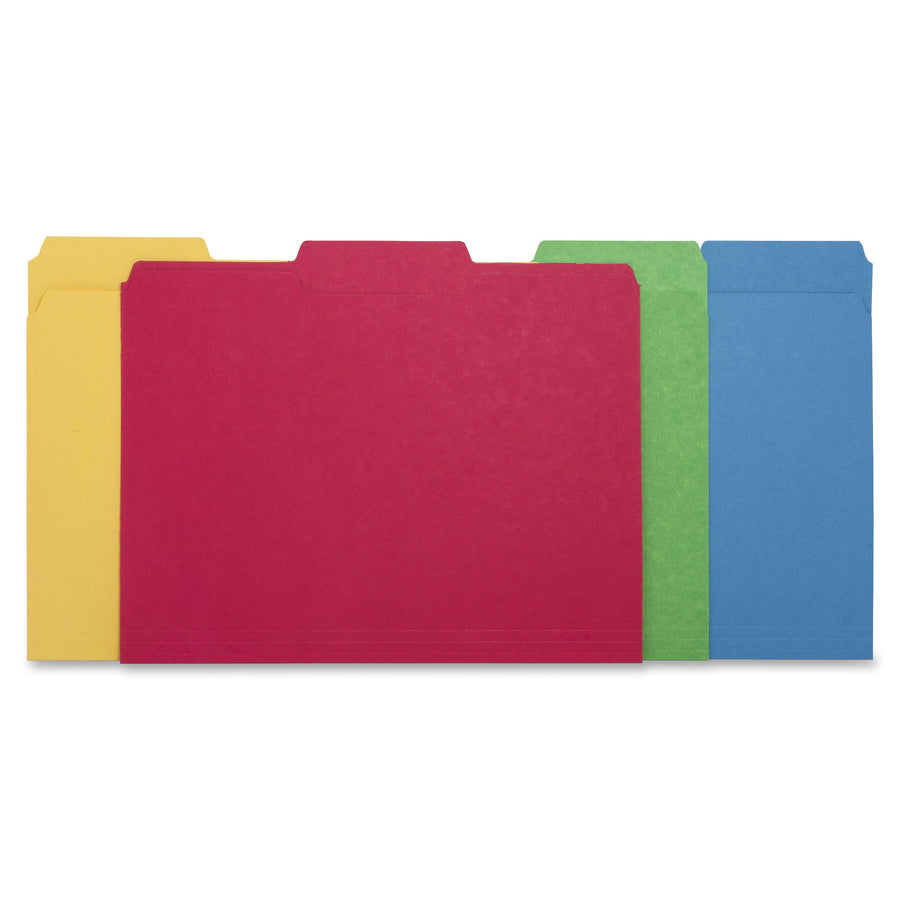 Business Source 1/3 Tab Cut Letter Recycled Top Tab File Folder - 16517
