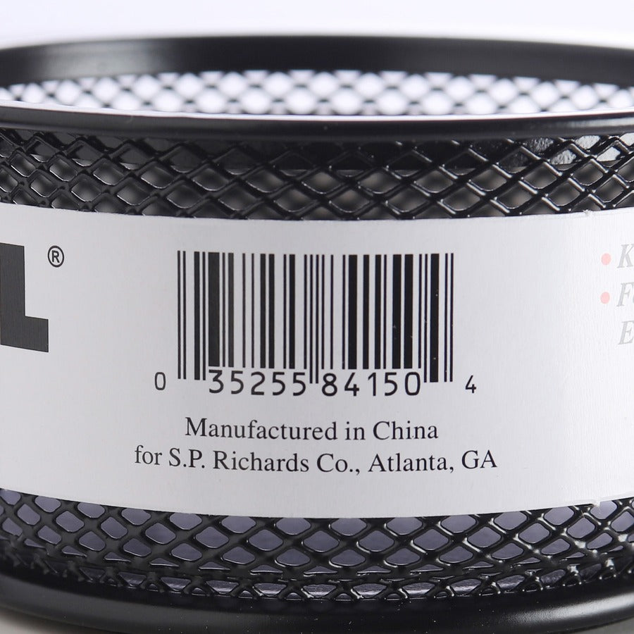 Lorell Black Mesh/Wire Paper Clip Holder - 84150