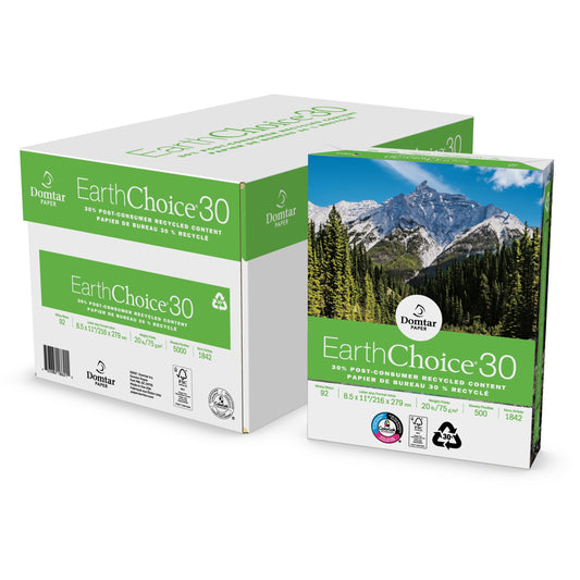 EarthChoice Inkjet, Laser Copy & Multipurpose Paper - White - Recycled - 30% Recycled Content