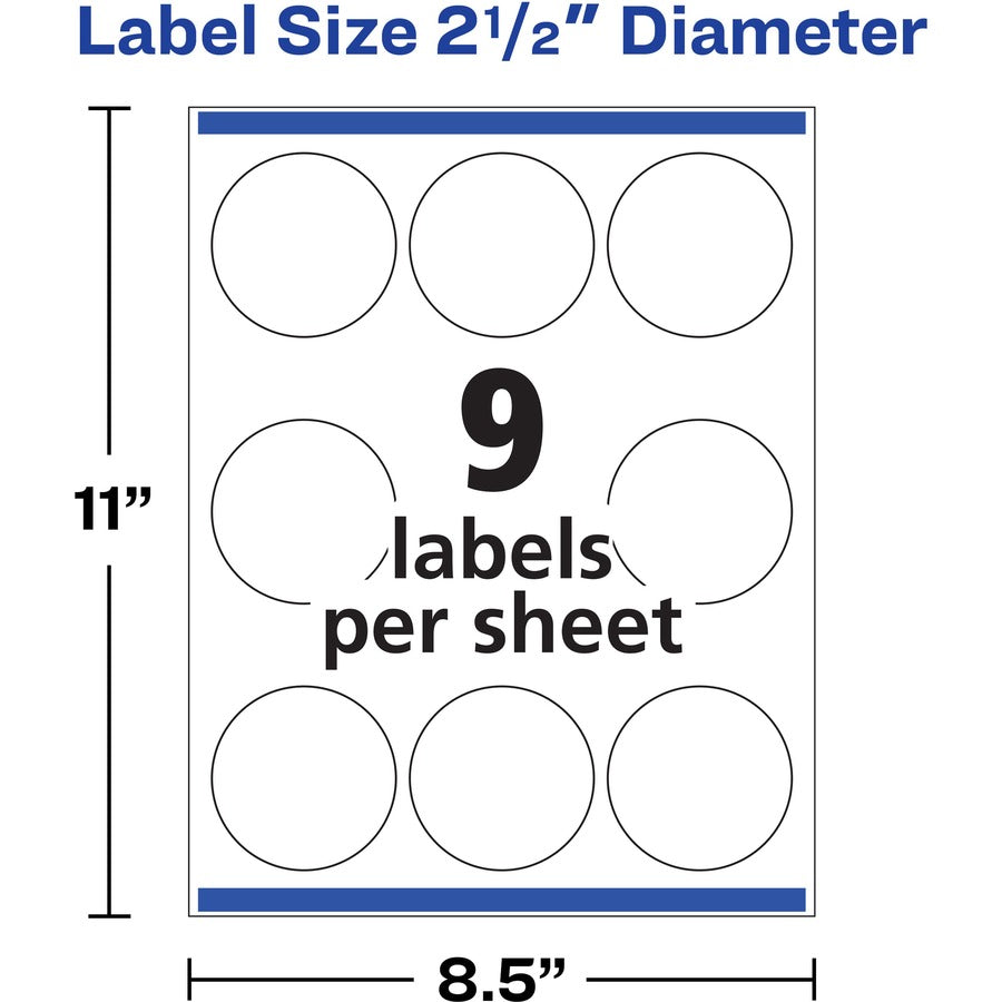 LABEL,2.5" RND,GLOSSY