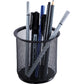 Lorell Black Mesh/Wire Pencil Cup Holder - 84149