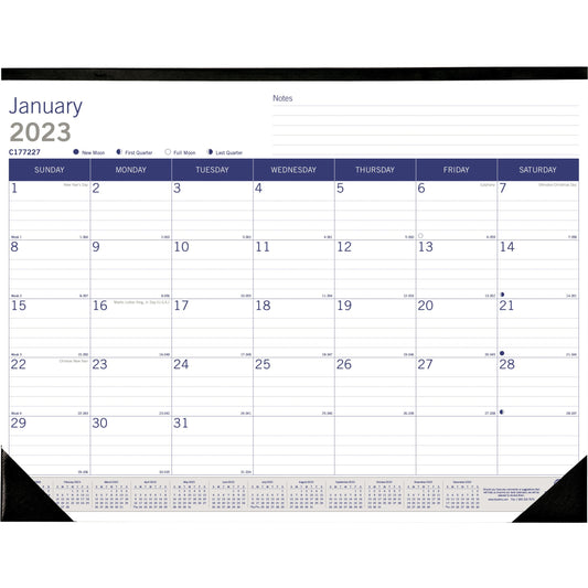 Blueline Blueline DuraGlobe Monthly Desk Pad Calendar