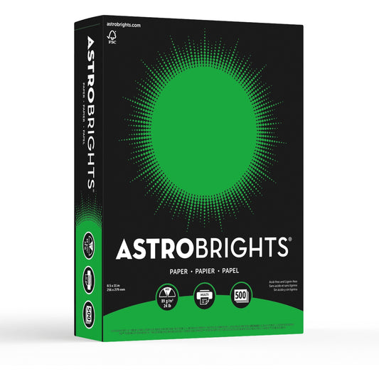 Astrobrights Inkjet, Laser Colored Paper - Gamma Green - Recycled