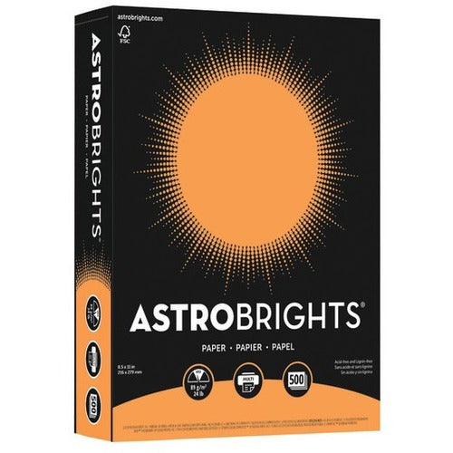 Astrobrights Laser, Inkjet Colored Paper - Cosmic Orange