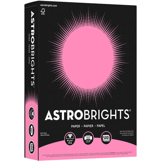 Astrobrights Inkjet, Laser Copy & Multipurpose Paper - Pulsar Pink