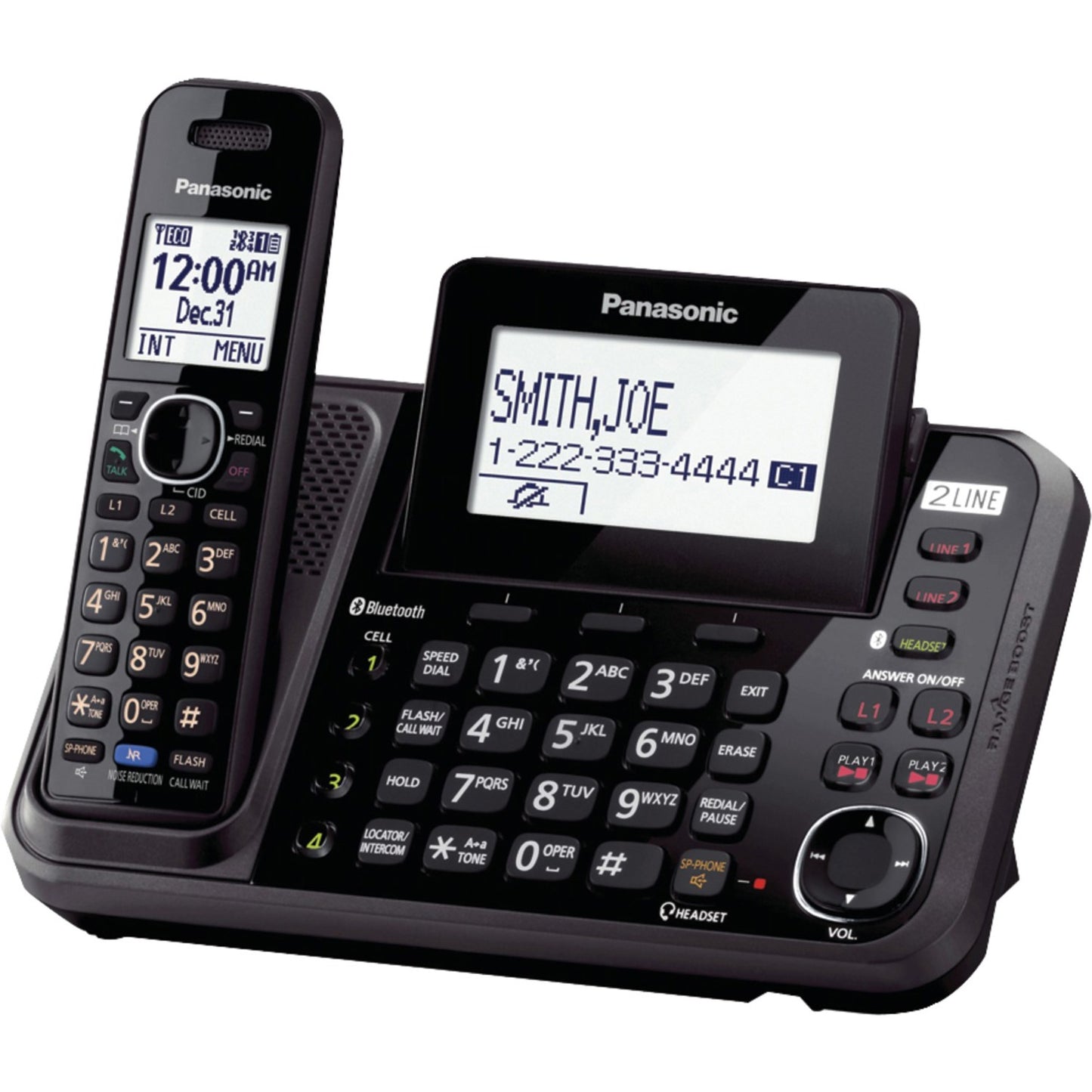 Panasonic KX-TG9541B DECT 6.0 1.90 GHz Cordless Phone - Black