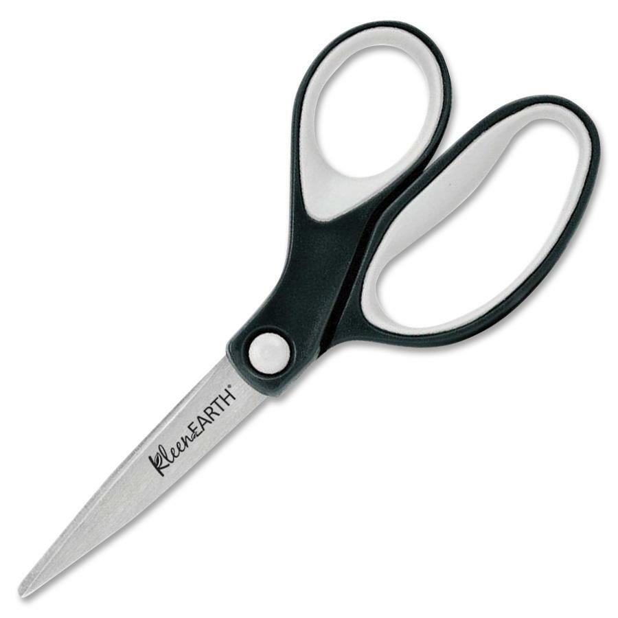 Westcott KleenEarth 7" Straight Soft Handle Scissors - Black