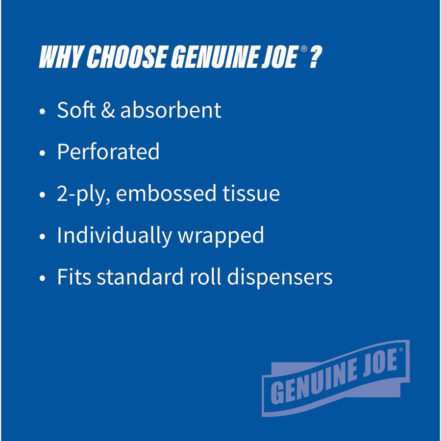 Genuine Joe 2-ply Standard Bath Tissue Rolls - 2550096