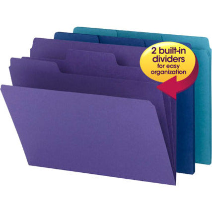 FOLDER LTR 2-DIV SUPERTAB*3/PK