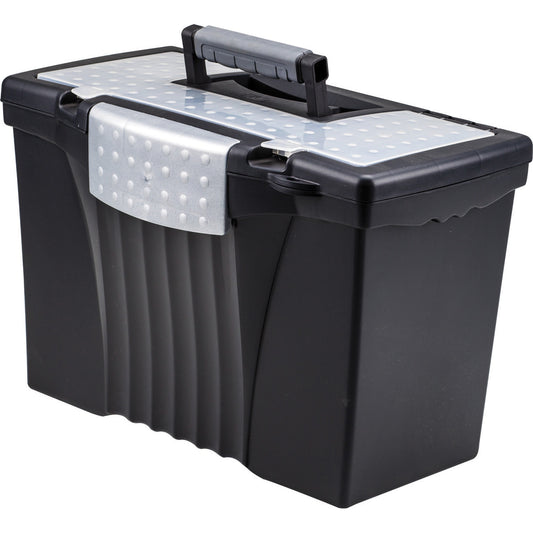 Storex Supply Compartment Plastic File Box