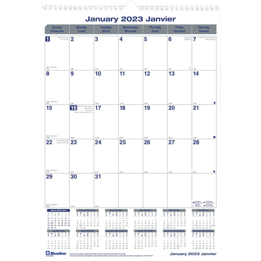 Blueline Blueline Net Zero Carbon Monthly Wall Calendar