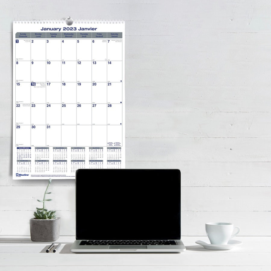 Blueline Blueline Net Zero Carbon Monthly Wall Calendar - C171303B