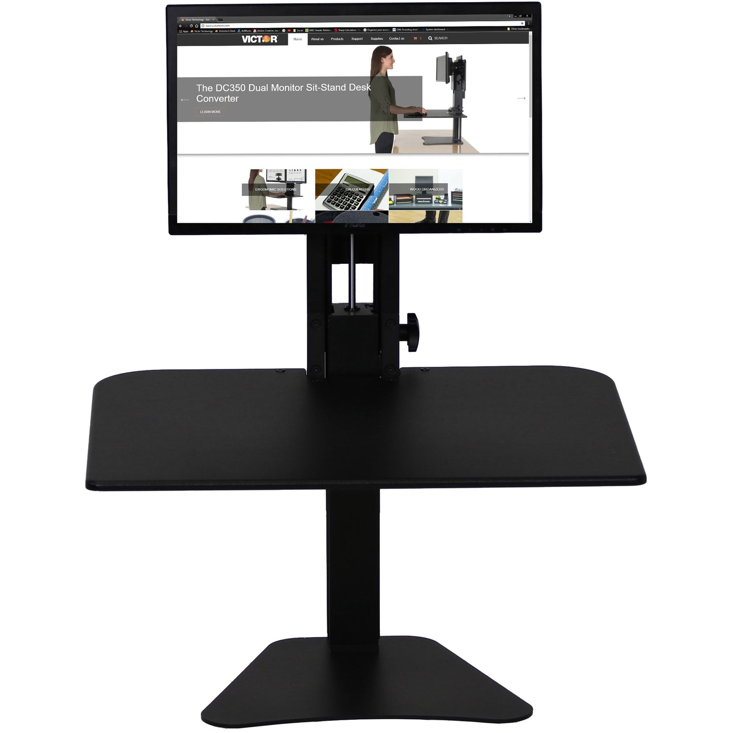 Victor High Rise Sit-Stand Desk Converter