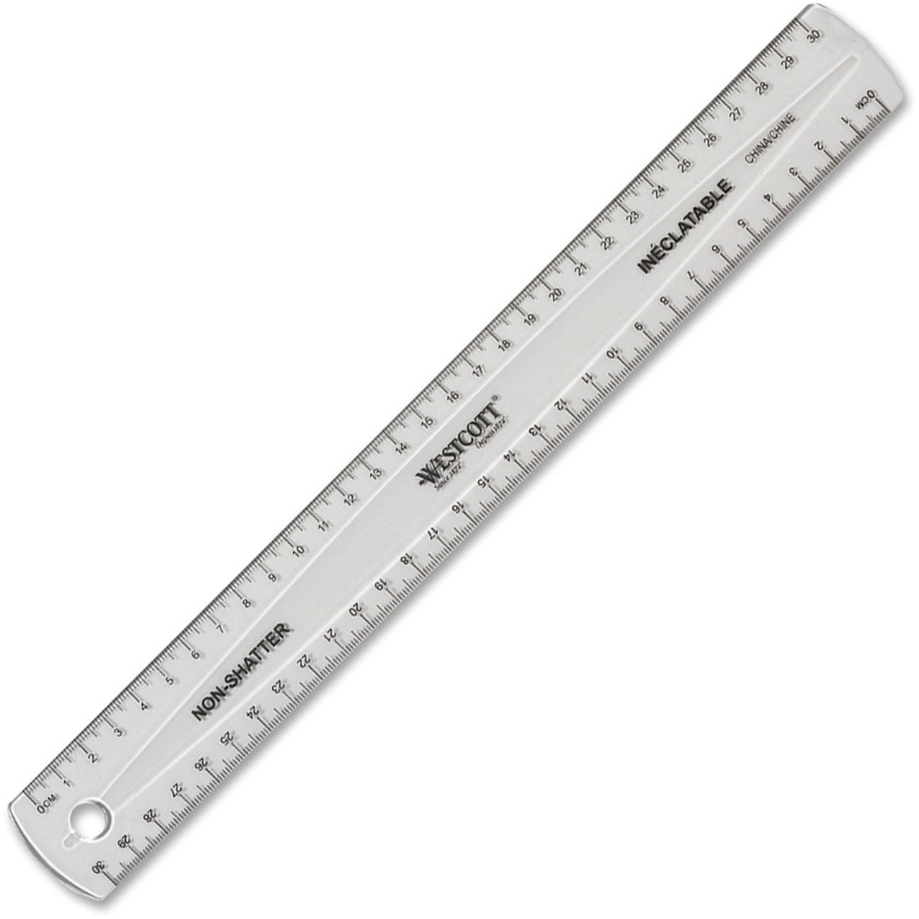 Westcott Transparent Nonshatter 30cm Ruler