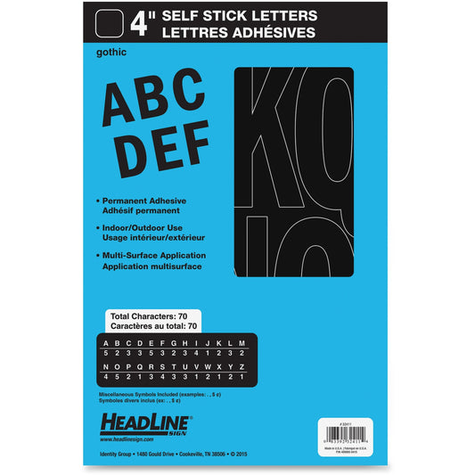 Headline Black Vinyl Stick-on Letters