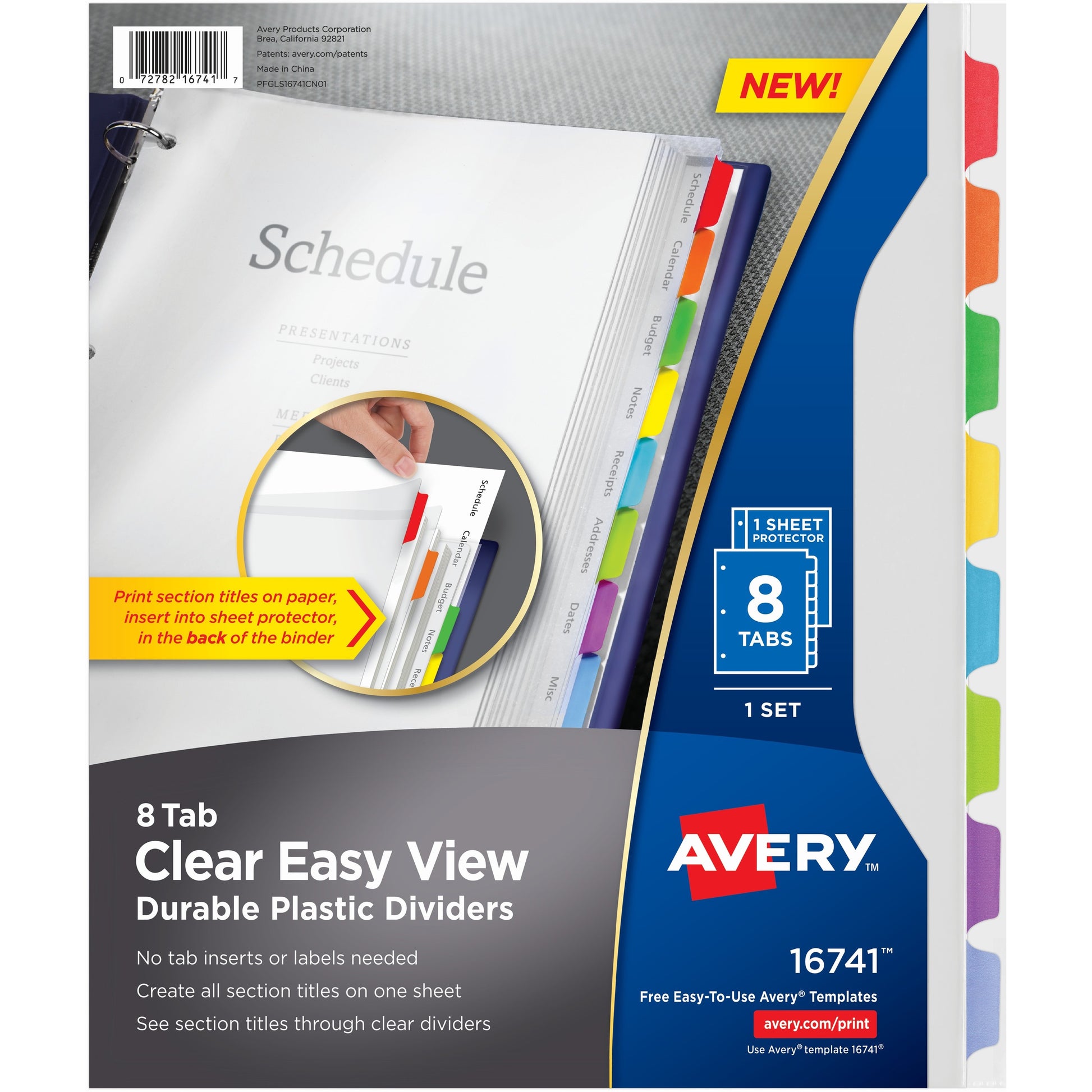 Avery&reg; Easy View Plastic Dividers