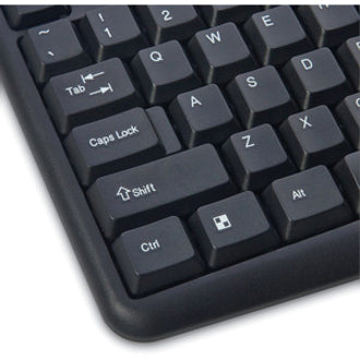 Verbatim Slimline Corded USB Keyboard and Mouse-Black - 99202