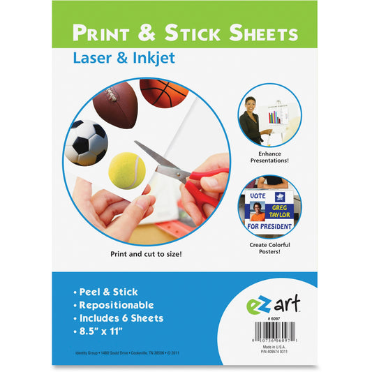 U.S. Stamp & Sign Print/Stick Letter Size Sheets