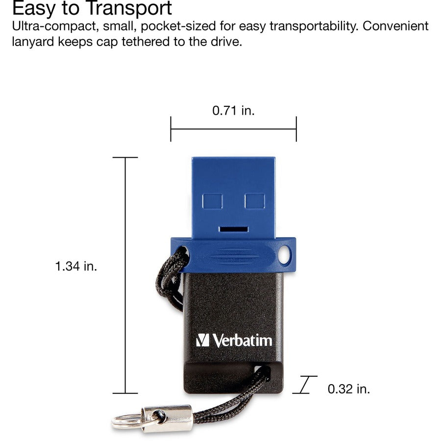 STORE&GO DUAL USB-C 32GB BLUE