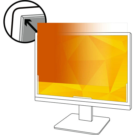 3M Gold Privacy Filter for 22in Monitor, 16:10, GF220W1B Gold, Glossy