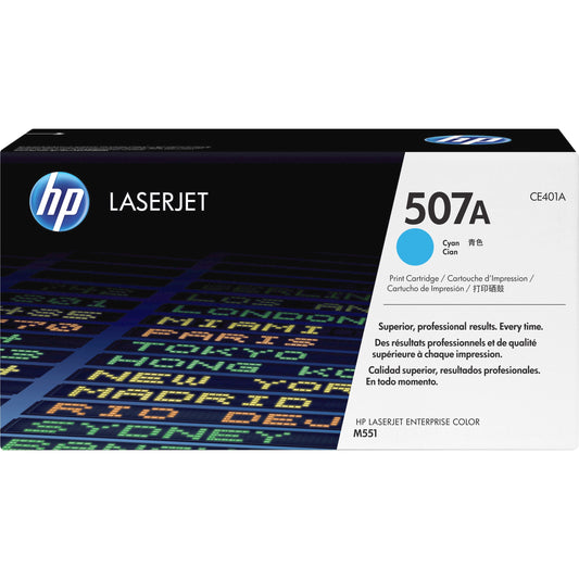 HP 507A (CE401A) Original Toner Cartridge - Single Pack - Cyan