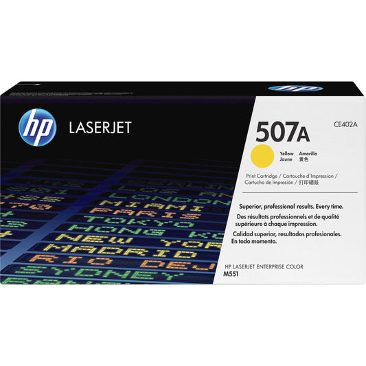 HP 507A (CE402A) Original Toner Cartridge - Single Pack - Yellow