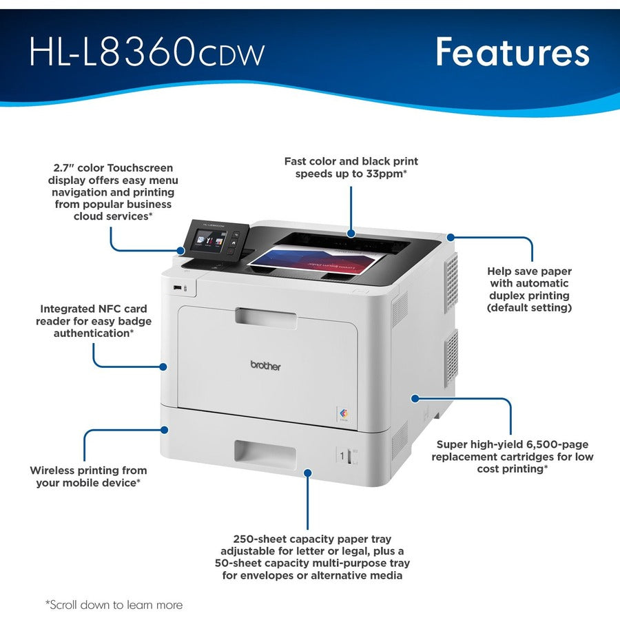 Brother HL HL-L8360CDW Desktop Laser Printer - Color - HL-L8360CDW