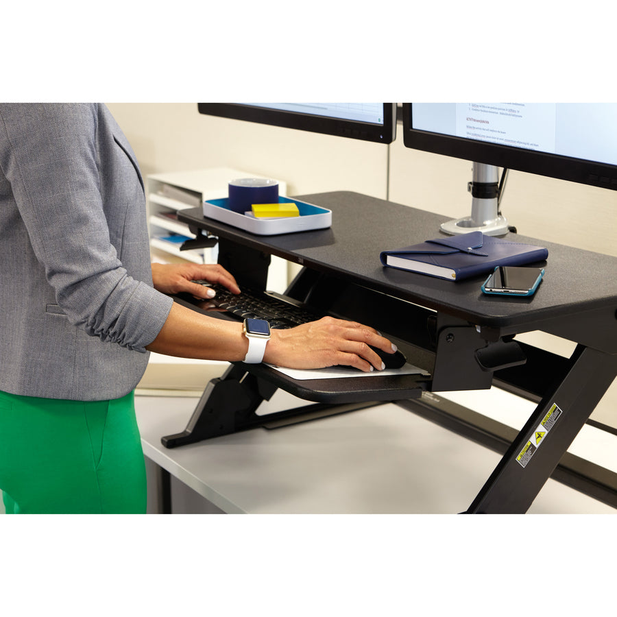 DESK SIT/STAND PRECISION BLK