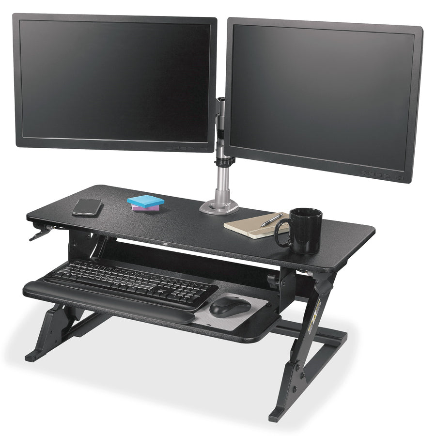 DESK SIT/STAND PRECISION BLK