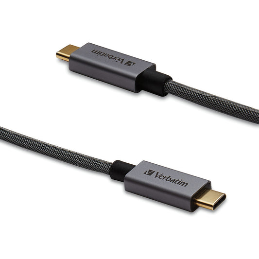 Verbatim USB-C to USB-C Cable - 47 in. Braided Black