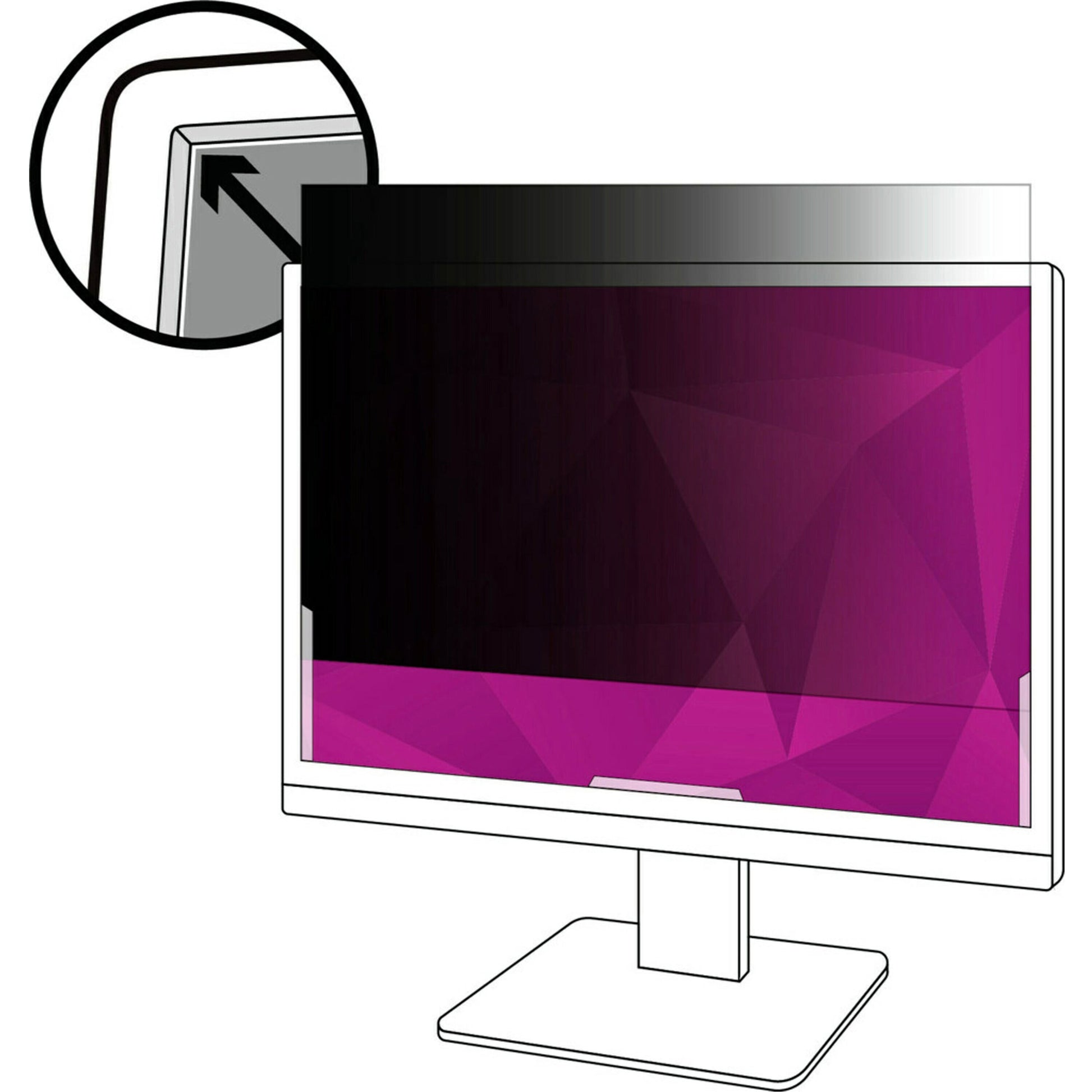 3M High Clarity Privacy Filter Black, Glossy