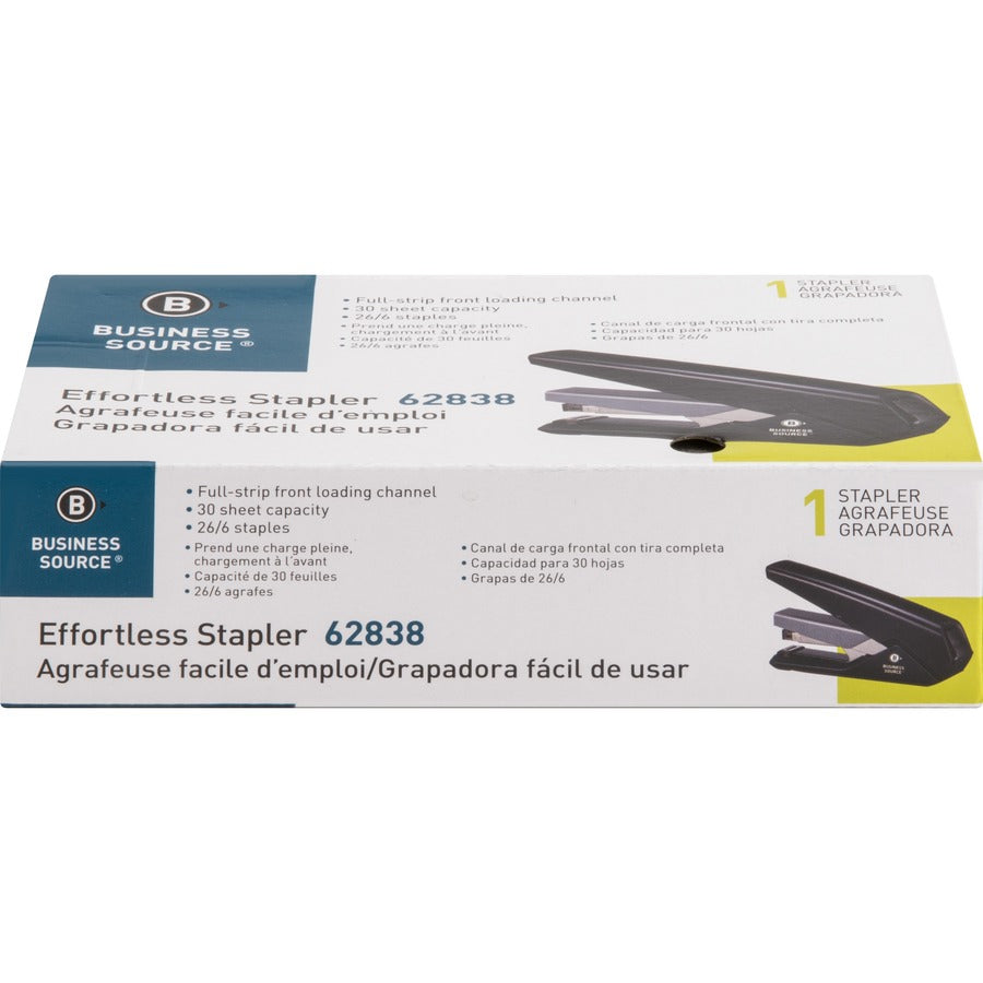 Business Source Full Strip Flat-Clinch Stapler - 62838