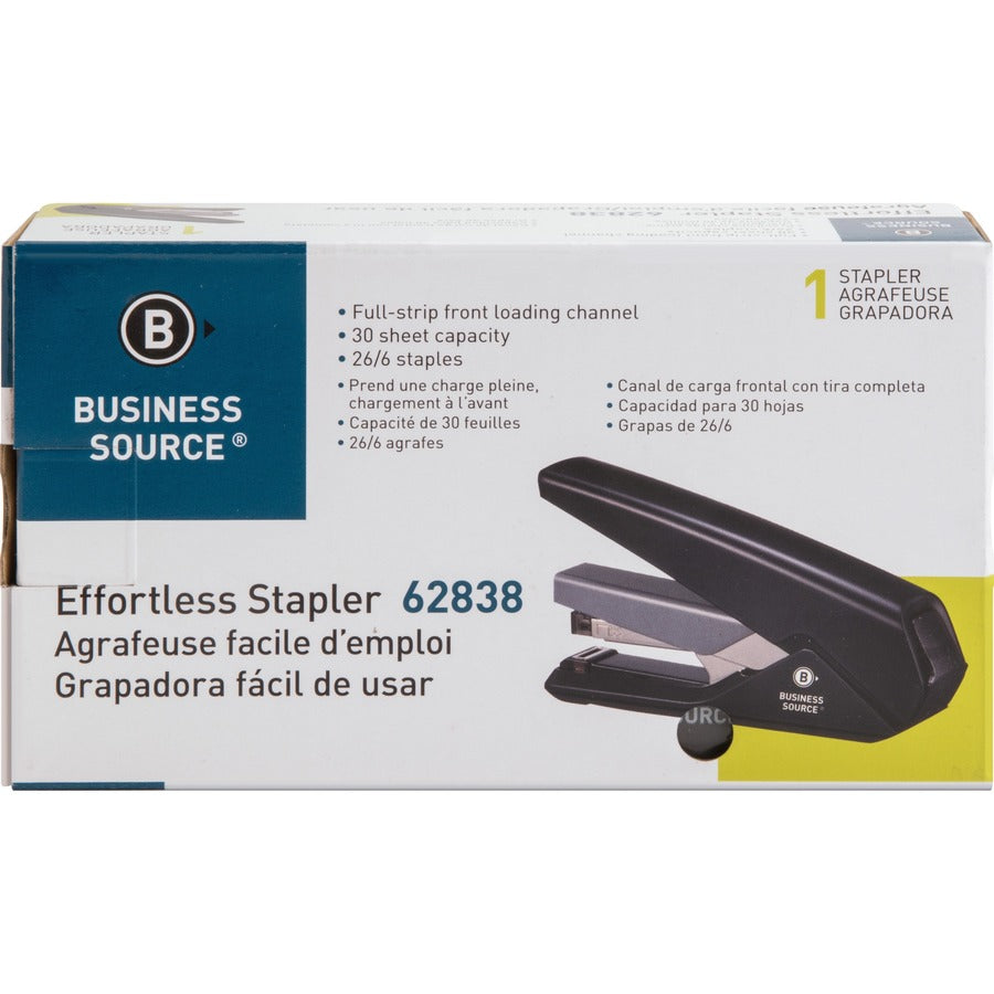 Business Source Full Strip Flat-Clinch Stapler - 62838