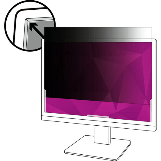 3M High Clarity Privacy Filter for 22in Monitor, 16:10, HC220W1B Black, Glossy
