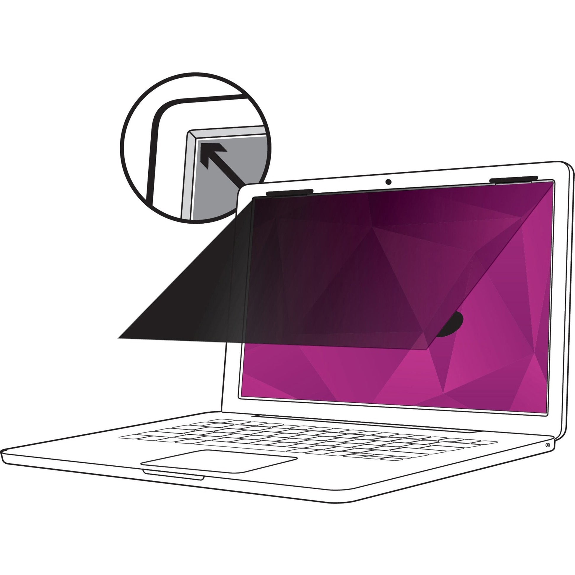 3M High Clarity Privacy Filter Black, Glossy