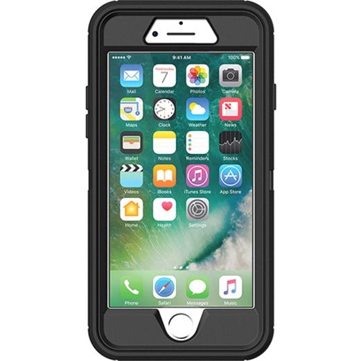 OtterBox Defender Carrying Case (Holster) Apple iPhone 8, iPhone 7 Smartphone - Black - 77-56603