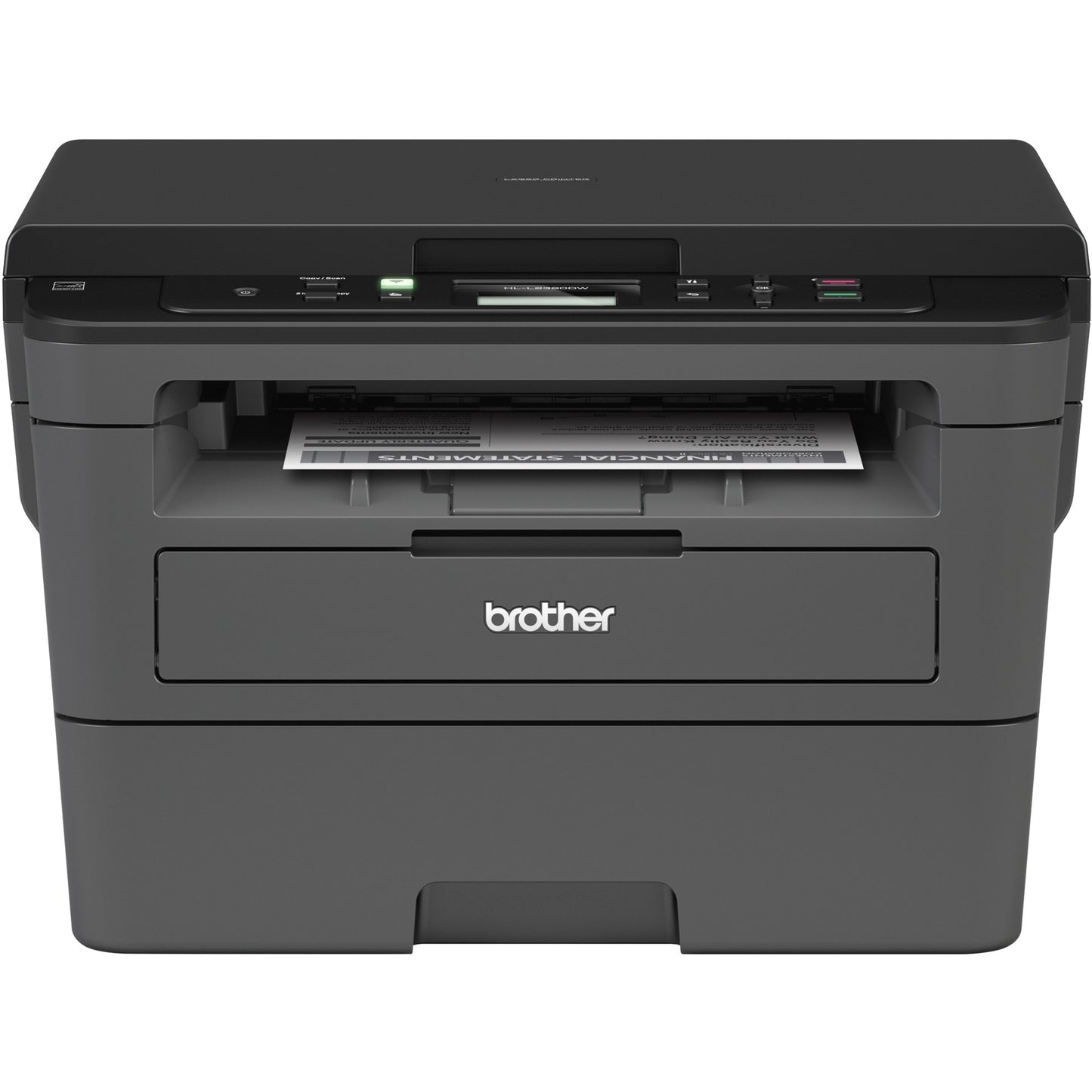 Brother HL-L2390DW Monochrome Laser Printer with Convenient Flatbed Copy & Scan-Duplex and Printing-Copier/Scanner-32 ppm Mono Print-2400x600 dpi Print-Automatic Duplex Print-1xInput Tray 250 Sheet-1200 dpi Optical Scan-251 sheets Input-Wireless LAN