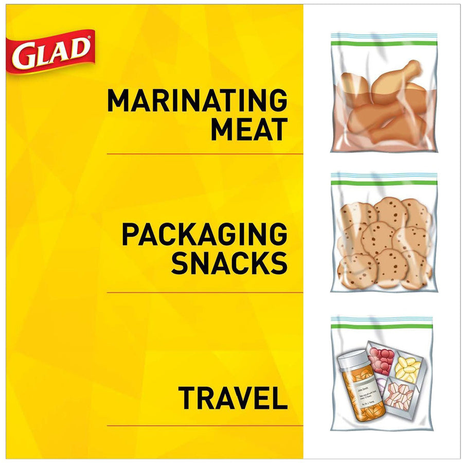 GLAD ZIPPER SANDWICH BAG*50/BX