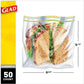 GLAD ZIPPER SANDWICH BAG*50/BX