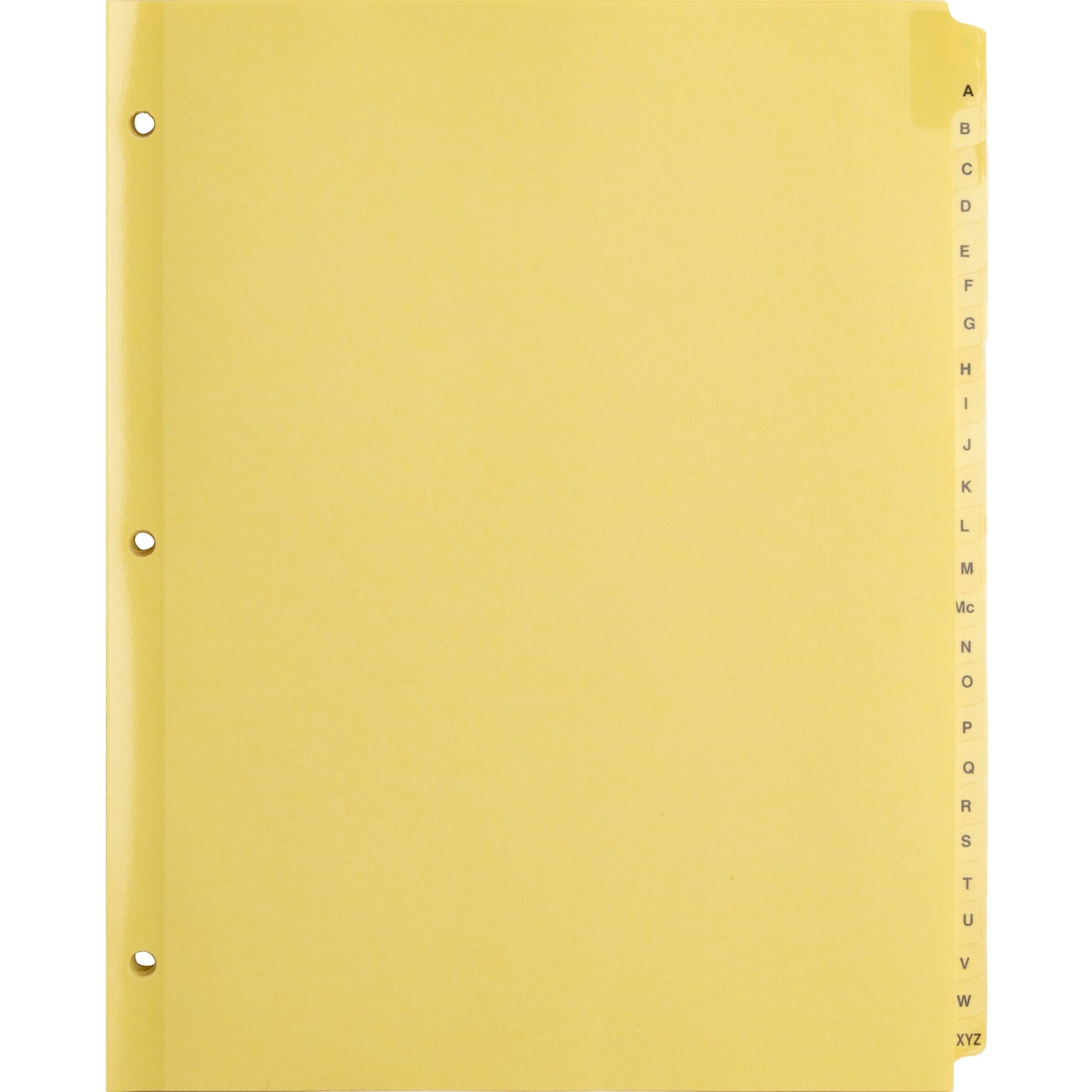 Business Source A-Z Clear Plastic Tab Index Dividers