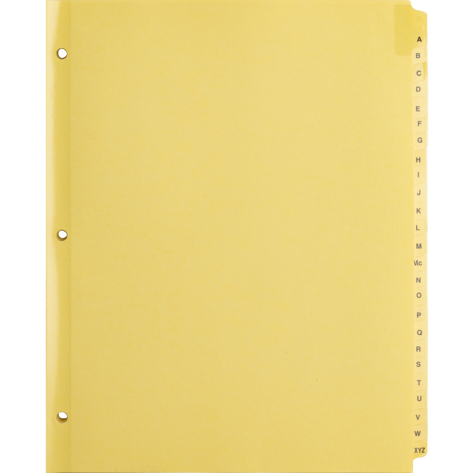 Business Source A-Z Clear Plastic Tab Index Dividers