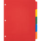 Business Source Plain Tab Color Polyethylene Index Dividers