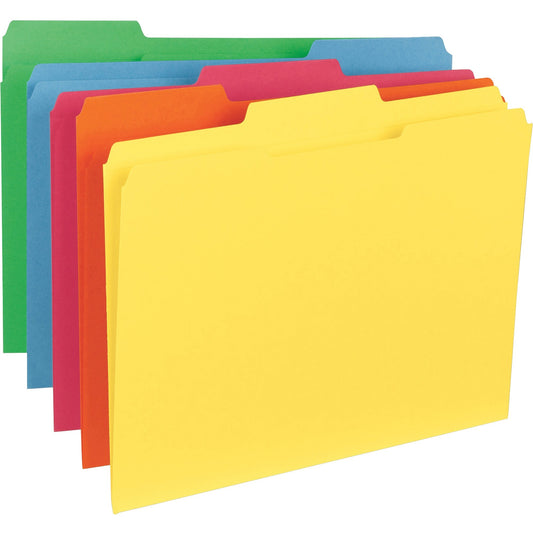 Business Source 1/3 Tab Cut Letter Recycled Classification Folder