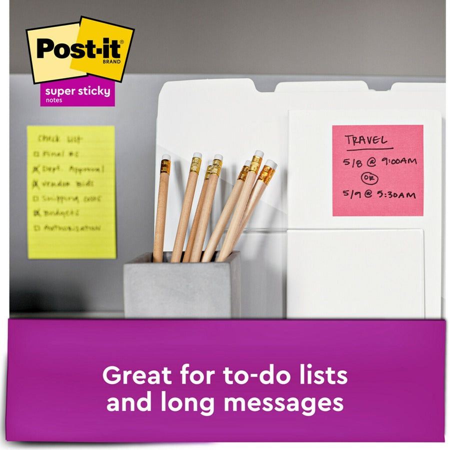 Post-it&reg; Super Sticky Notes - Energy Boost Color Collection - 46339SSAU